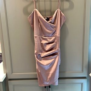 Purple Satin Mini Dress